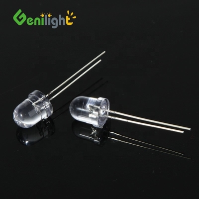 최대 역전류 50uA 화이트 F5 F8 F10 초 밝은 물 맑은 LED 전구 3V 빛 방출 다이오드