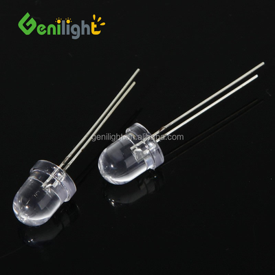 5mm 둥근 다이오드 Genilight 8mm F8 LED 표준 투명 전자 부품