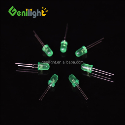 고정 LED 빛 방출 다이오드 GREEN F3 LED 다이오드 최대 5V 역전압