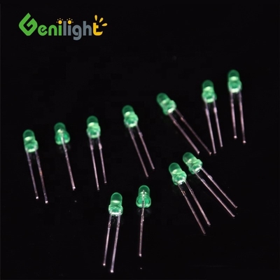 고정 LED 빛 방출 다이오드 GREEN F3 LED 다이오드 최대 5V 역전압