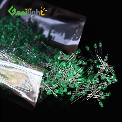 고정 LED 빛 방출 다이오드 GREEN F3 LED 다이오드 최대 5V 역전압