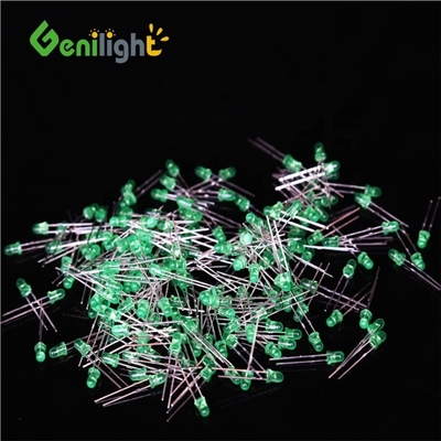 고정 LED 빛 방출 다이오드 GREEN F3 LED 다이오드 최대 5V 역전압