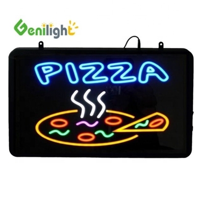 맞춤형 Genilight 22*13인치 CE RoHS 아크릴 피자 BY THE SLICE LED 네온 오픈 표지판