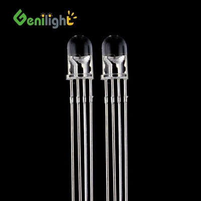 선명한 3mm/5mm/8mm/10mm LED 다이오드, 초 밝은 4 핀 둥근 상단 발사자