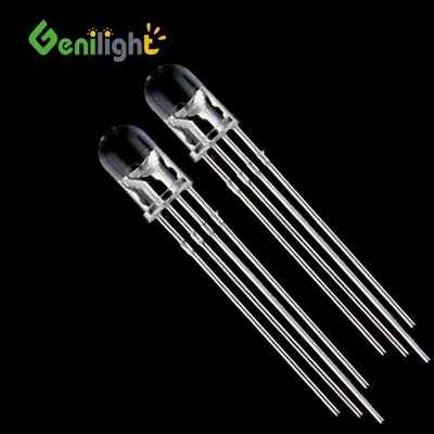 선명한 3mm/5mm/8mm/10mm LED 다이오드, 초 밝은 4 핀 둥근 상단 발사자