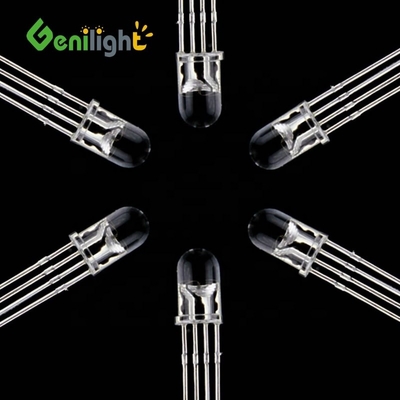 선명한 3mm/5mm/8mm/10mm LED 다이오드, 초 밝은 4 핀 둥근 상단 발사자