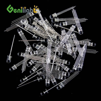 선명한 3mm/5mm/8mm/10mm LED 다이오드, 초 밝은 4 핀 둥근 상단 발사자