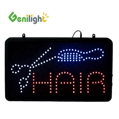 Genilight 실내 LED 미용실 표지판 전력 절약 추격 및 이동 기능 56*33cm