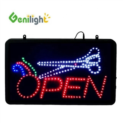 Genilight 실내 LED 미용실 표지판 전력 절약 추격 및 이동 기능 56*33cm