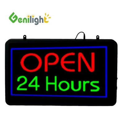 22*13인치 LED 네온 표지판, 24시간 개방형 편지, 사용자 정의 가능, CE RoHS 인증
