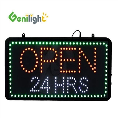 22*13인치 LED 네온 표지판, 24시간 개방형 편지, 사용자 정의 가능, CE RoHS 인증