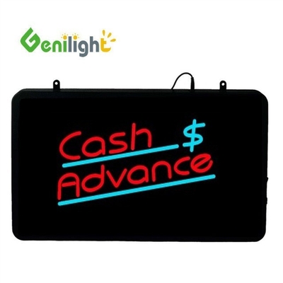 Genilight 22*13인치 슈퍼 밝기 LED 체크 현금 편지 네온 오픈 표지판 실내용
