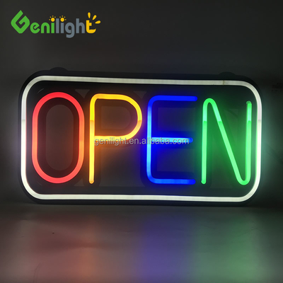 쉬운 48 * 25cm LED 네온 실리콘 오픈 표지판 10 종류의 변경 기능과 25 C 패션
