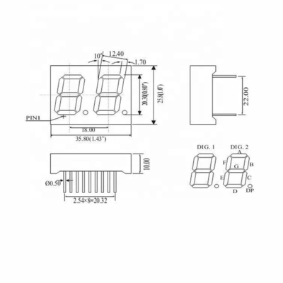 GLT-1132A ((B) HR 0.32&quot; 일관된 디지털 숫자 표시를 위한 1개의 LED 디지털 디스플레이