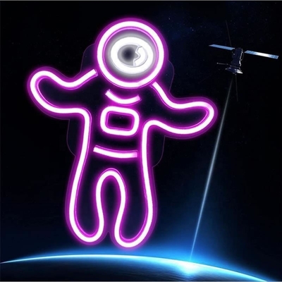 전력 소모 1 우주비행사 네온 빛 프로젝터 공간 LED 표지판 침실 벽 장식