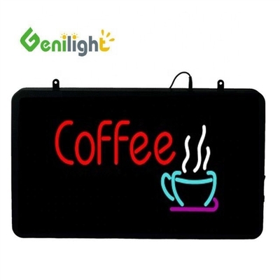 안전 전압 LED 커피 도넛 상점 표지 Genilight 실내 22 * 13 인치 SDK 기능