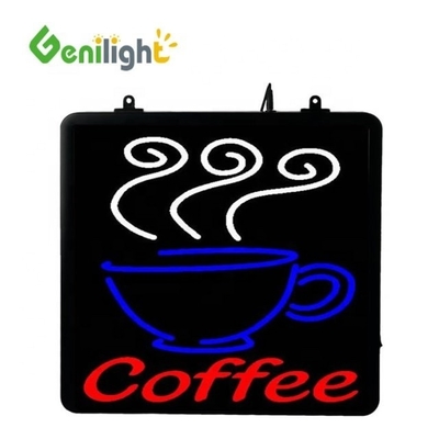 안전 전압 LED 커피 도넛 상점 표지 Genilight 실내 22 * 13 인치 SDK 기능