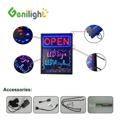 직사각형 LED 개방 표지판 네온 빛 표지판 상점 창문용 LED 표지판 LED 표지판 책상 사용자 정의 내구성