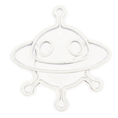 벽 장식 및 UFO LED 야간 조명을 위해 사용자 정의 된 아크릴 우주선 네온 표지판
