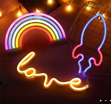 파티실 세트 네온 사인 LED 아크릴 사인 RGB LED 조명 사용자 정의 및 USB 작동