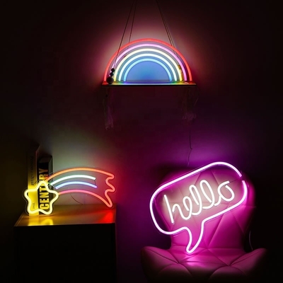 파티실 세트 네온 사인 LED 아크릴 사인 RGB LED 조명 사용자 정의 및 USB 작동