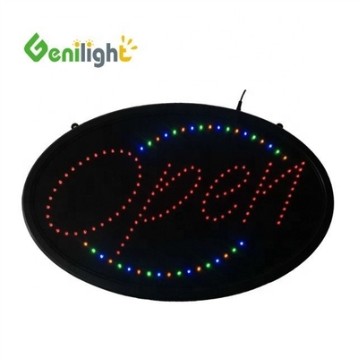 ODM 커스텀 타원형 LED OPEN 빛 네온 표지판 고해상도