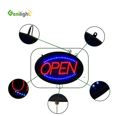 ODM 커스텀 타원형 LED OPEN 빛 네온 표지판 고해상도