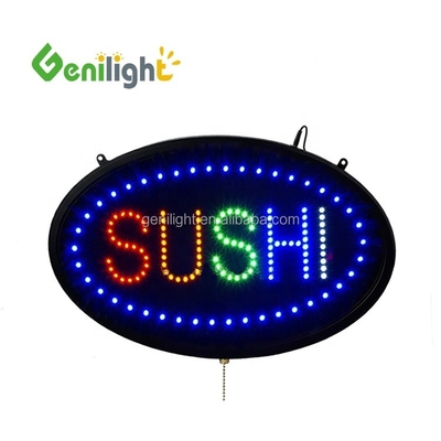 맞춤형 문자 SUSHI 물고기 LED 네온 표지판 정사각형 전력 인증 CE ROHS 및 더 많은