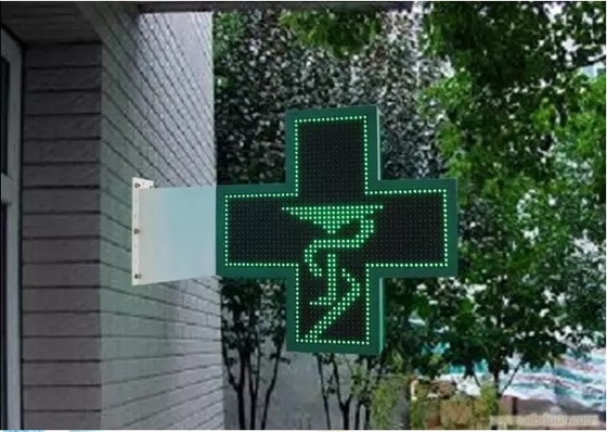 매력적인 풀 컬러 3D LED 약국 크로스 디스플레이