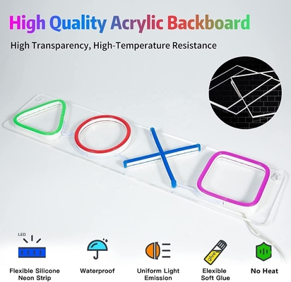 화려한 LED 네온 조명 42*12.5cm USB 가동 벽 장식으로 게임실을 업그레이드