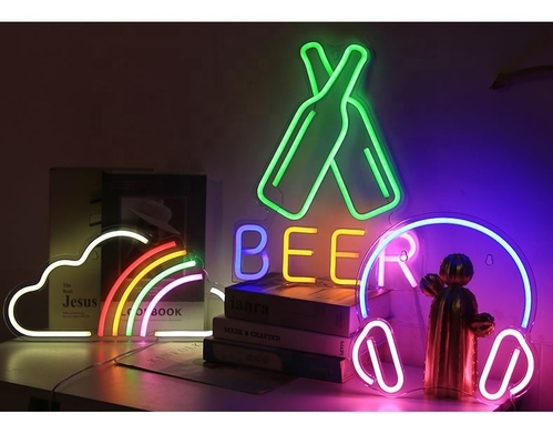 화려한 LED 네온 조명 42*12.5cm USB 가동 벽 장식으로 게임실을 업그레이드