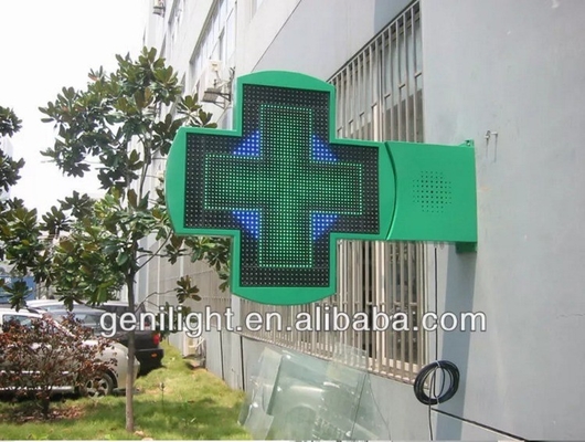 1G 픽셀 구성 사용자 지정 크기 풀 컬러 약국 LED 십자 표지판