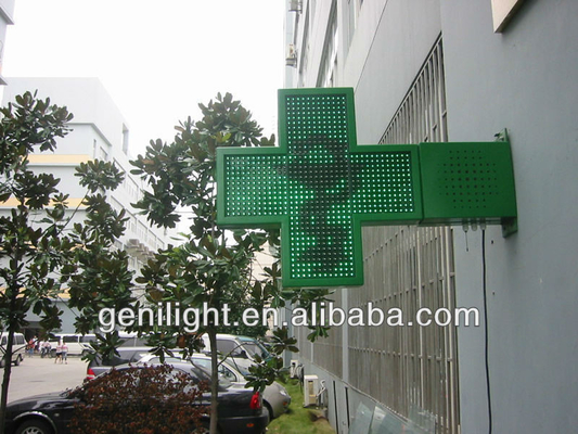1G 픽셀 구성 사용자 지정 크기 풀 컬러 약국 LED 십자 표지판