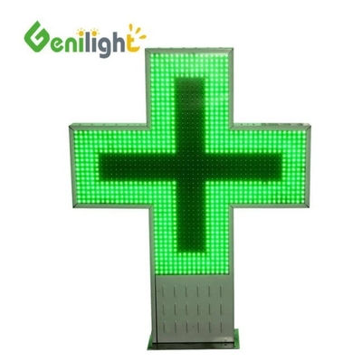 P16 P20 픽셀 RS232 RF 제어 통신과 함께 3D LED 약국 크로스 디스플레이 표시