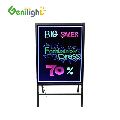 OEM 플래싱 스탠드 빌보드 빛나는 그림 LED 글쓰기 보드 풀 컬러 메시지 보드
