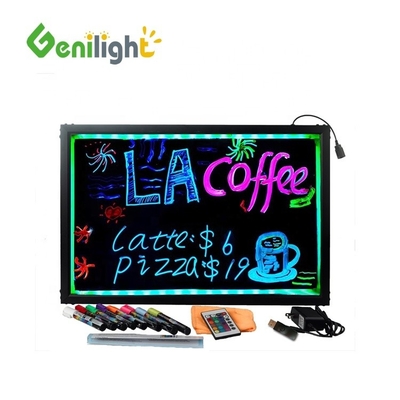 OEM 플래싱 스탠드 빌보드 빛나는 그림 LED 글쓰기 보드 풀 컬러 메시지 보드