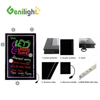 우수한 항풍 능력 직사각형 타입 VIP 13 Yrs 아크릴 RGB 마법 LED 필기판