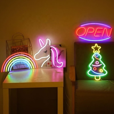 USB 가동 LED 네온 표지판 침실 장식용