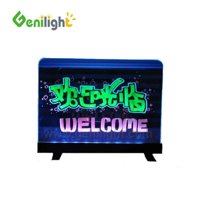 실내용 미니 RGB 투명한 LED 글쓰기판 패널 크기 20*30cm 상점 디스플레이용