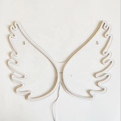 45*34cm 소녀 침실 어린이 침실 웨딩 에너지에서 벽 장식을위한 천사 날개 네온 표지