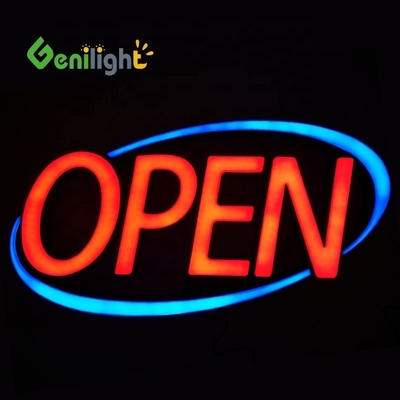 커스터마이즈 된 쥬모 ULTRA BRIGHT LED OPEN SIGN 플래싱 스크롤 모드 빨간색 / 파란색 완벽