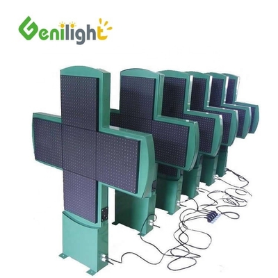 ODM 전색 LED 크로스 약국 표지판 WIFI 제어 및 1G 픽셀 구성