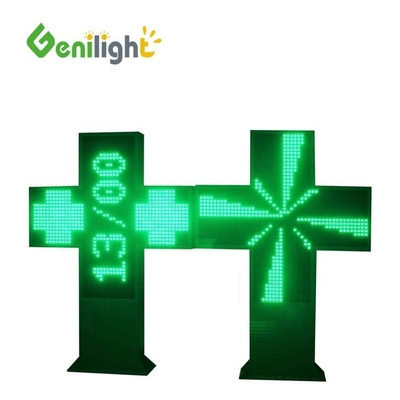 ODM 전색 LED 크로스 약국 표지판 WIFI 제어 및 1G 픽셀 구성