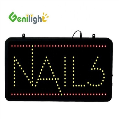 직사각형 LED NAILS SIGN 우리의 모션 깜박이는 디자인으로 손톱 디스플레이를 빛나게