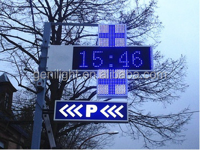 야외 RF / WIFI / 원격 제어 LED 약국 크로스 디스플레이 설치 및 조작이 쉽습니다