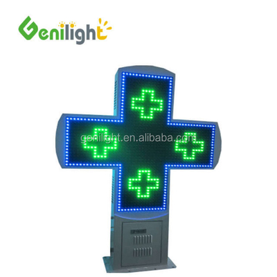 야외 RF / WIFI / 원격 제어 LED 약국 크로스 디스플레이 설치 및 조작이 쉽습니다