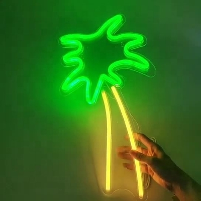 큰 코코넛 나무 네온 표지판 LED 플렉스 네온 조명 USB 전원 야간 조명 어린이 방 전압 5V