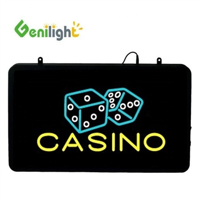 광고 캐시노 LED 네온 표지판 56x33cm 패널 크기 밝기 80