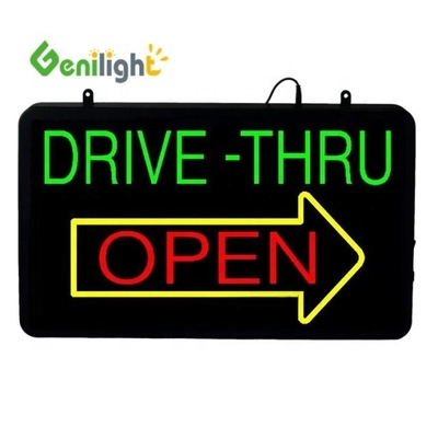 CE RoHS 승인 Genilight 22*13인치 실내 아크릴 LED 네온 오픈 표지판 광고용