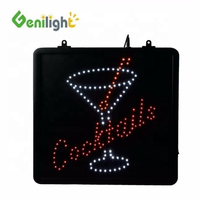 0 전력 소모 Genilight 컵 로고 LED 네온 표지판을 가진 사용자 지정 칵테일